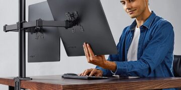 Huanuo Dual Monitor Mount For $12 at Amazon