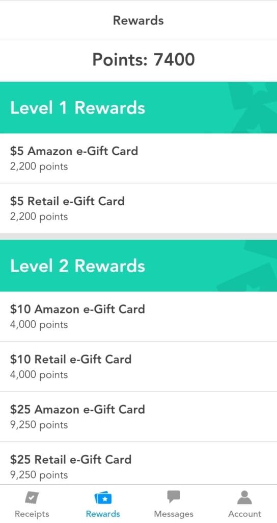 ReceiptPal App rewards