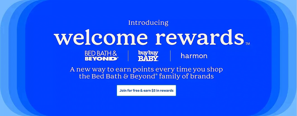 welcome rewards offer from bed bath & beyond