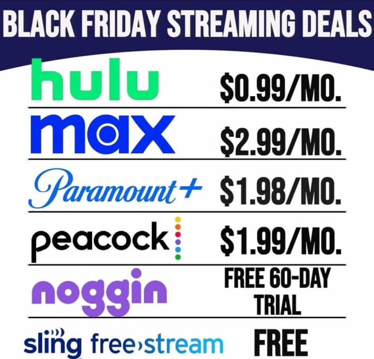 Black Friday Streaming Deals